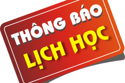 Lịch học khóa 20 - Áp dụng từ này 26/04/2021